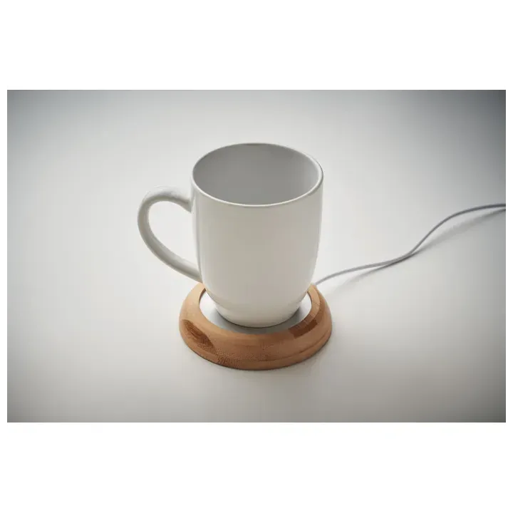 Bamboo mug warmer with USB - MO2592 (MOCN#40)